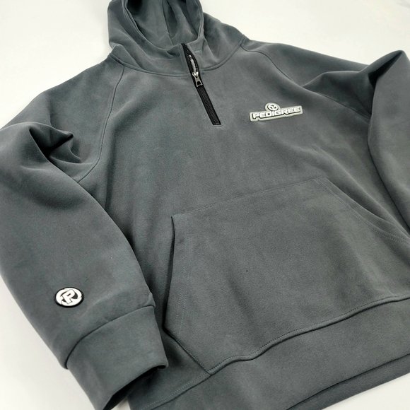 Pedigree SW | Sueded Zipneck Hoodie with 3D PVC Patches - Picture 3 of 6